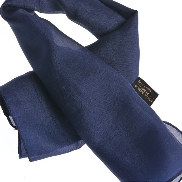 Esarfa de matase bleumarin 50 x 50 cm