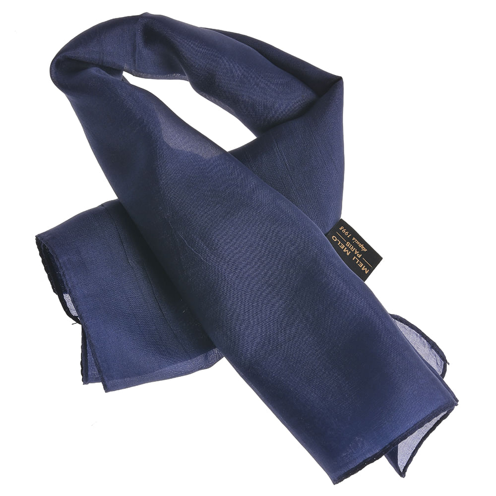 Esarfa de matase bleumarin 50 x 50 cm - 3 | YEO