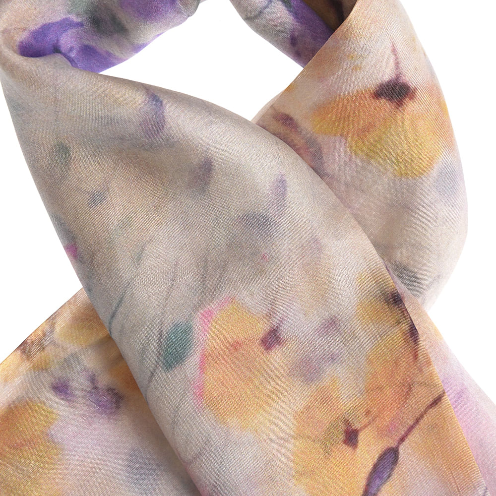 Esarfa matase imprimeu multicolor 50 x 50 cm - 1 | YEO