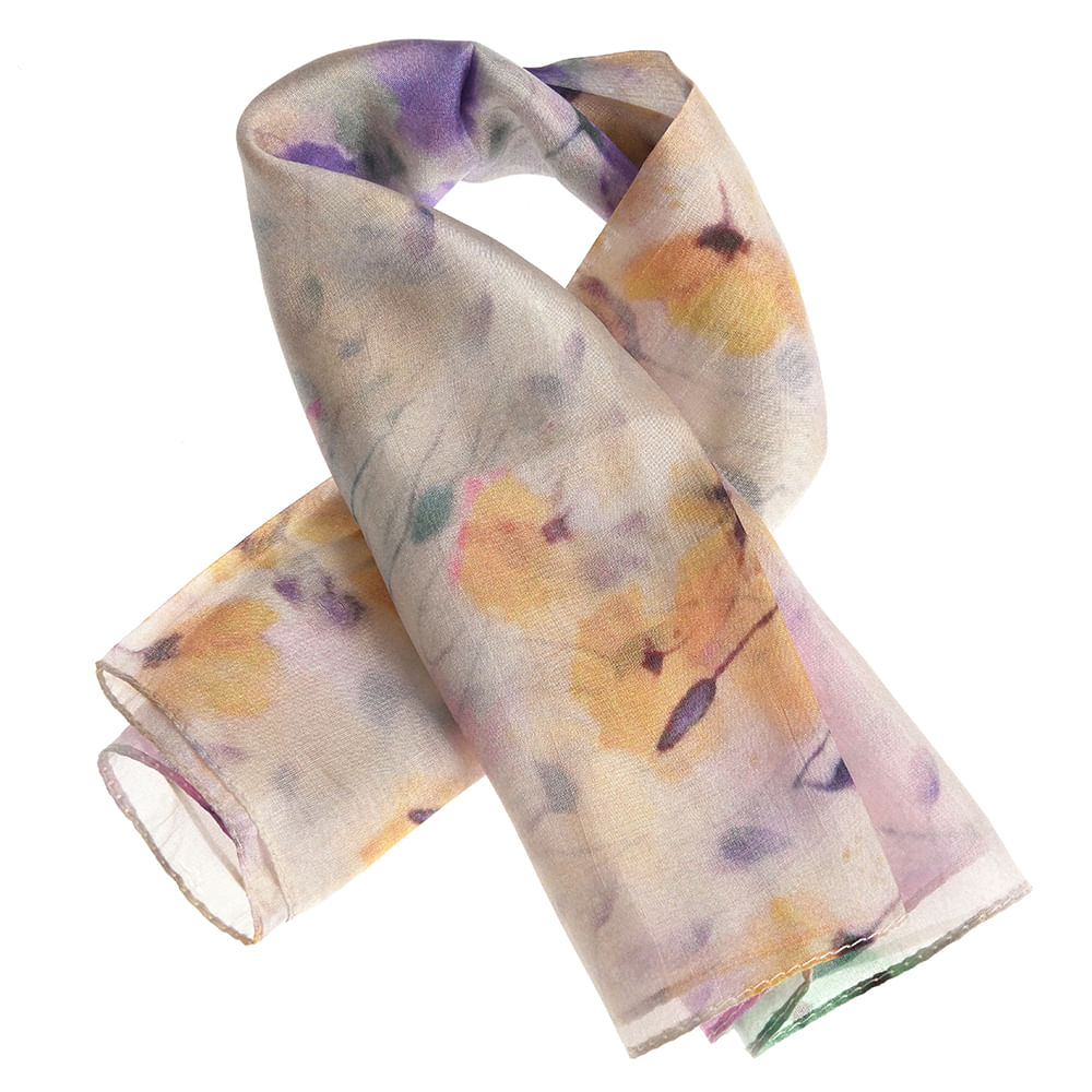 Esarfa matase imprimeu multicolor 50 x 50 cm - 2 | YEO