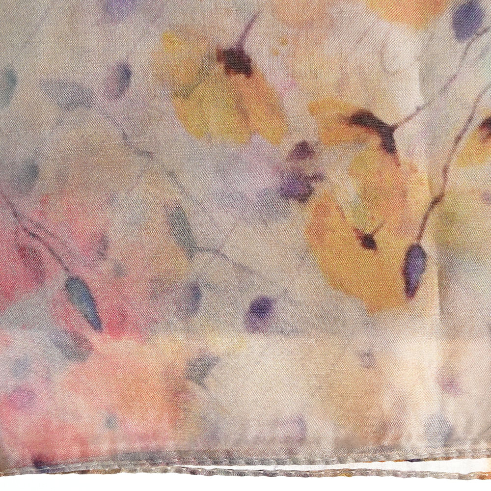 Esarfa matase imprimeu multicolor 50 x 50 cm - 3 | YEO