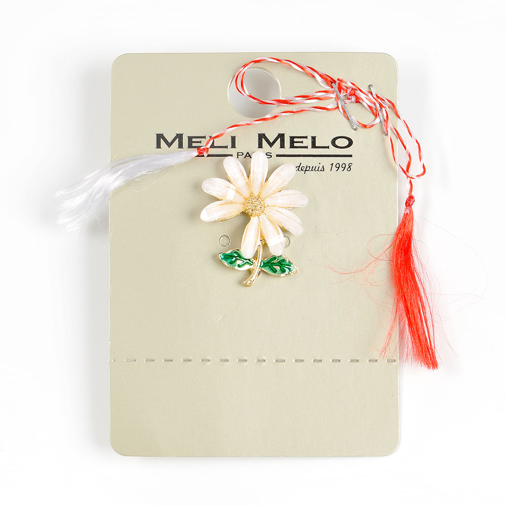 Brosa martisor floare cu petale verzi - 1 | YEO