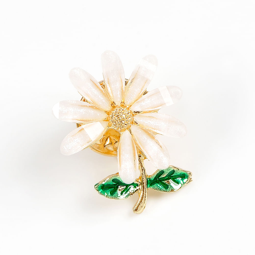 Brosa martisor floare cu petale verzi - 3 | YEO