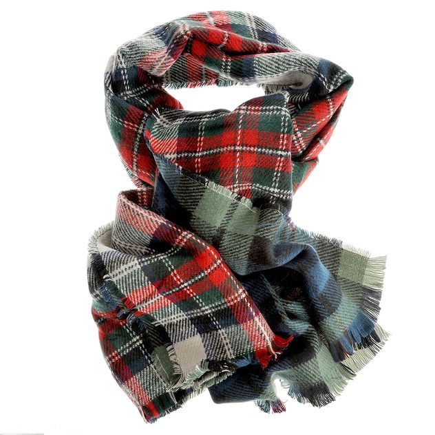 Esarfa grosa carouri rosu verde si albastru