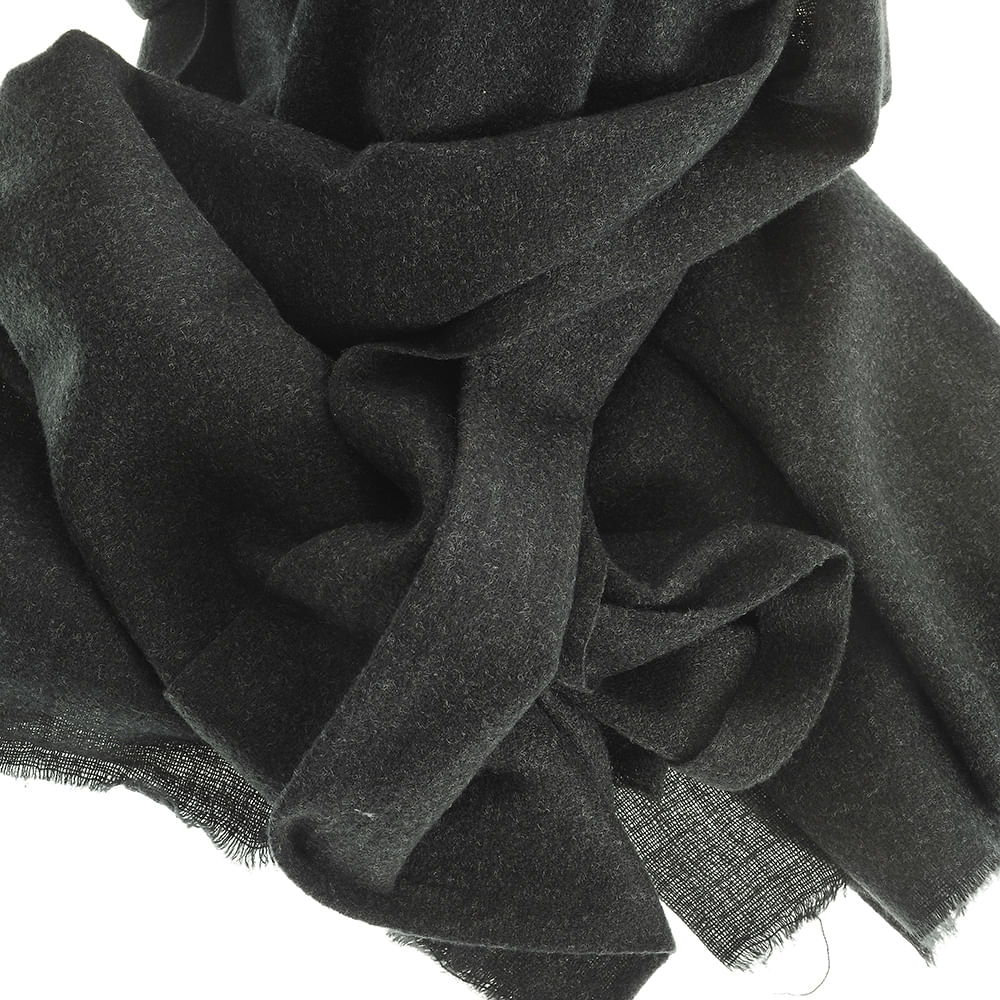Esarfa neagra din lana 90 x 190 cm - 1 | YEO