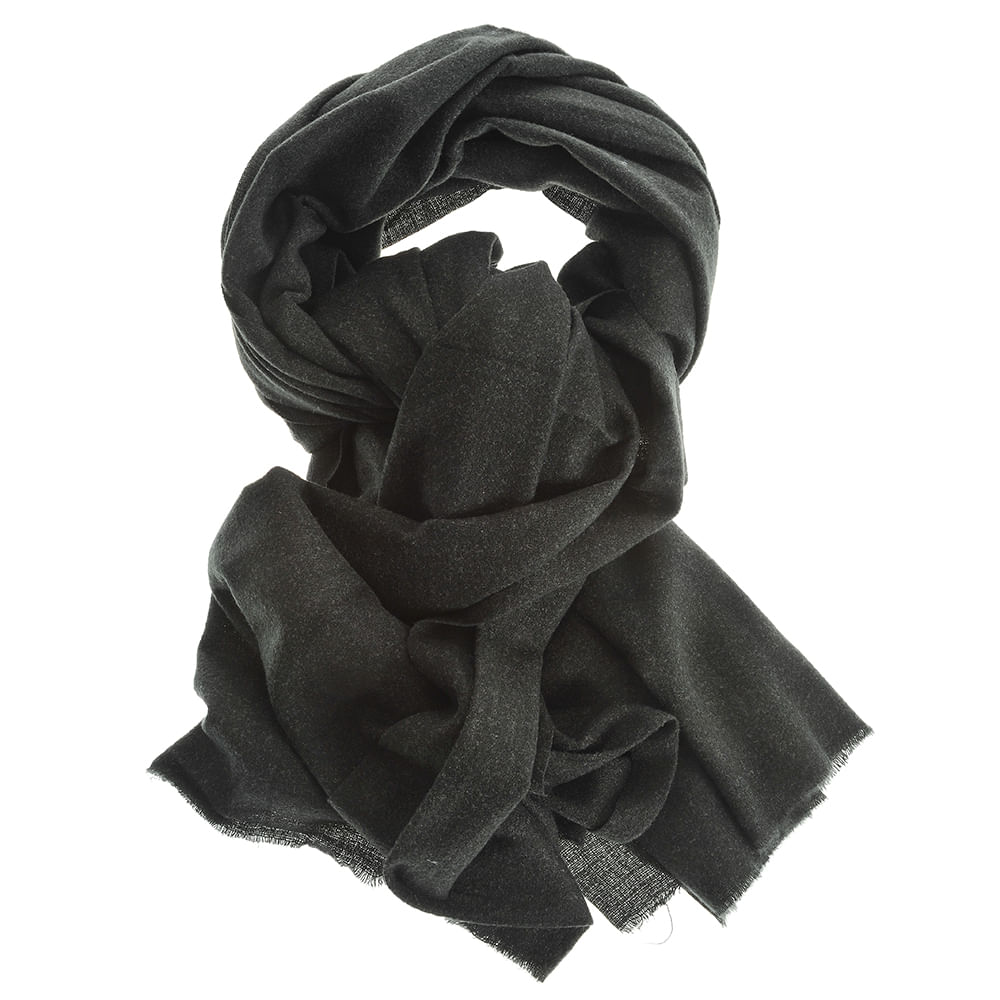 Esarfa neagra din lana 90 x 190 cm - 3 | YEO