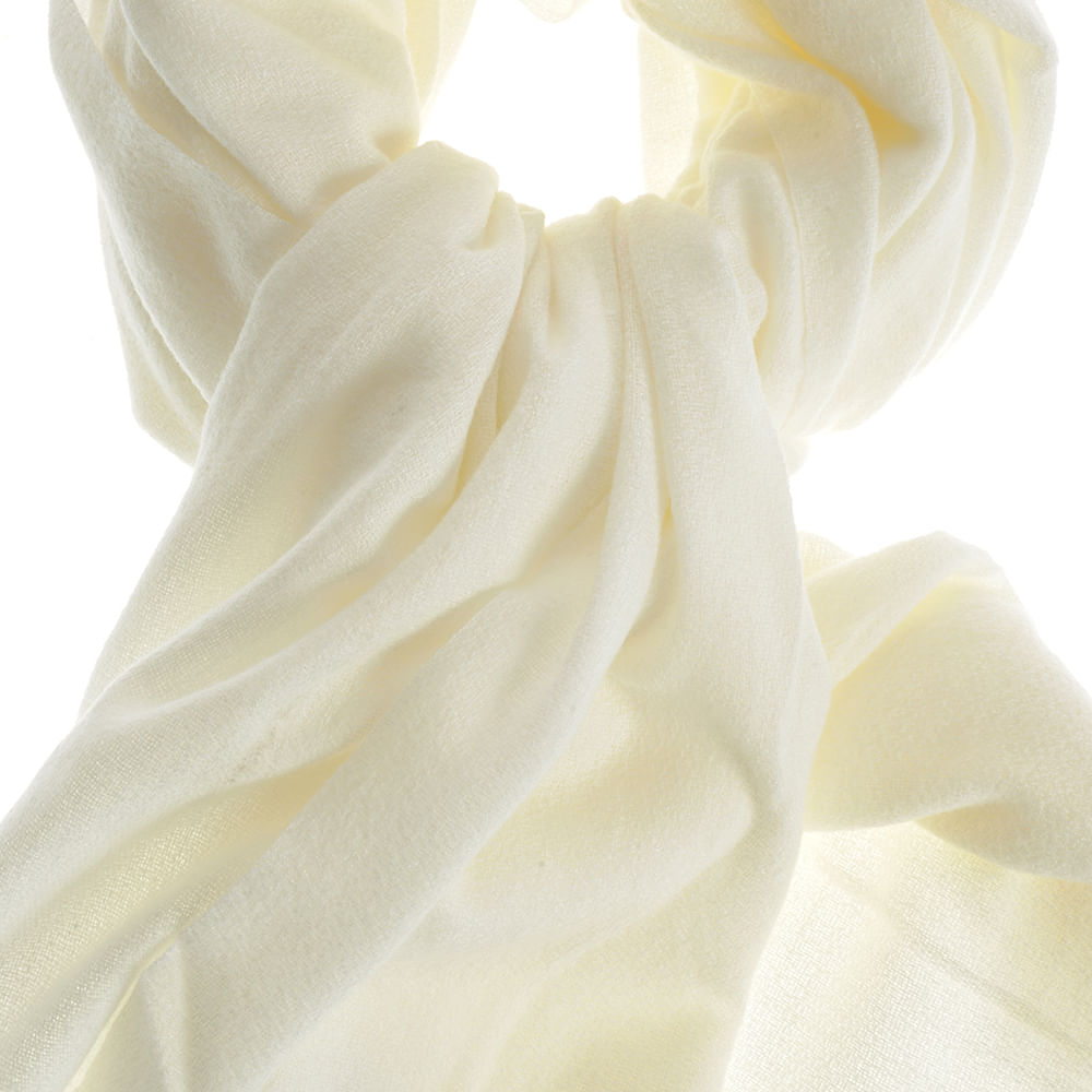 Esarfa alba din lana 90 x 190 cm - 1 | YEO