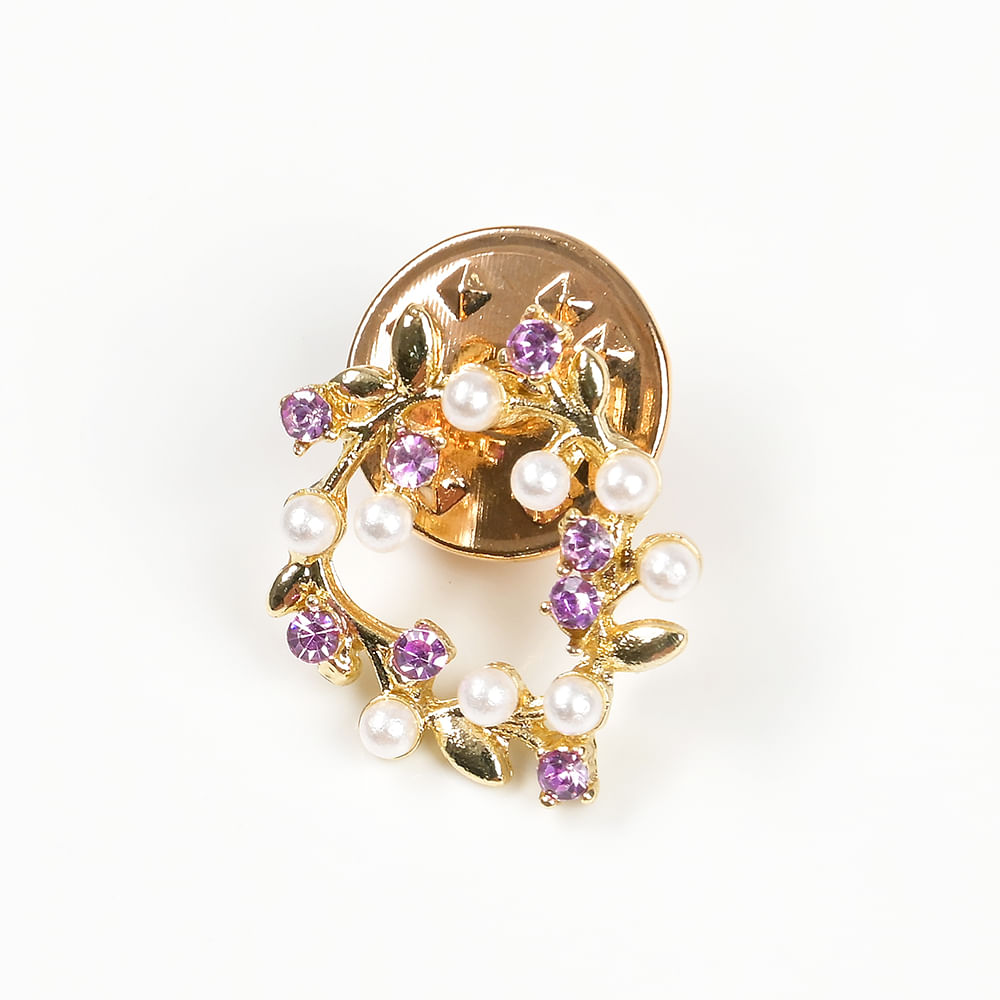 Brosa martisor coronita cu perle - 2 | YEO