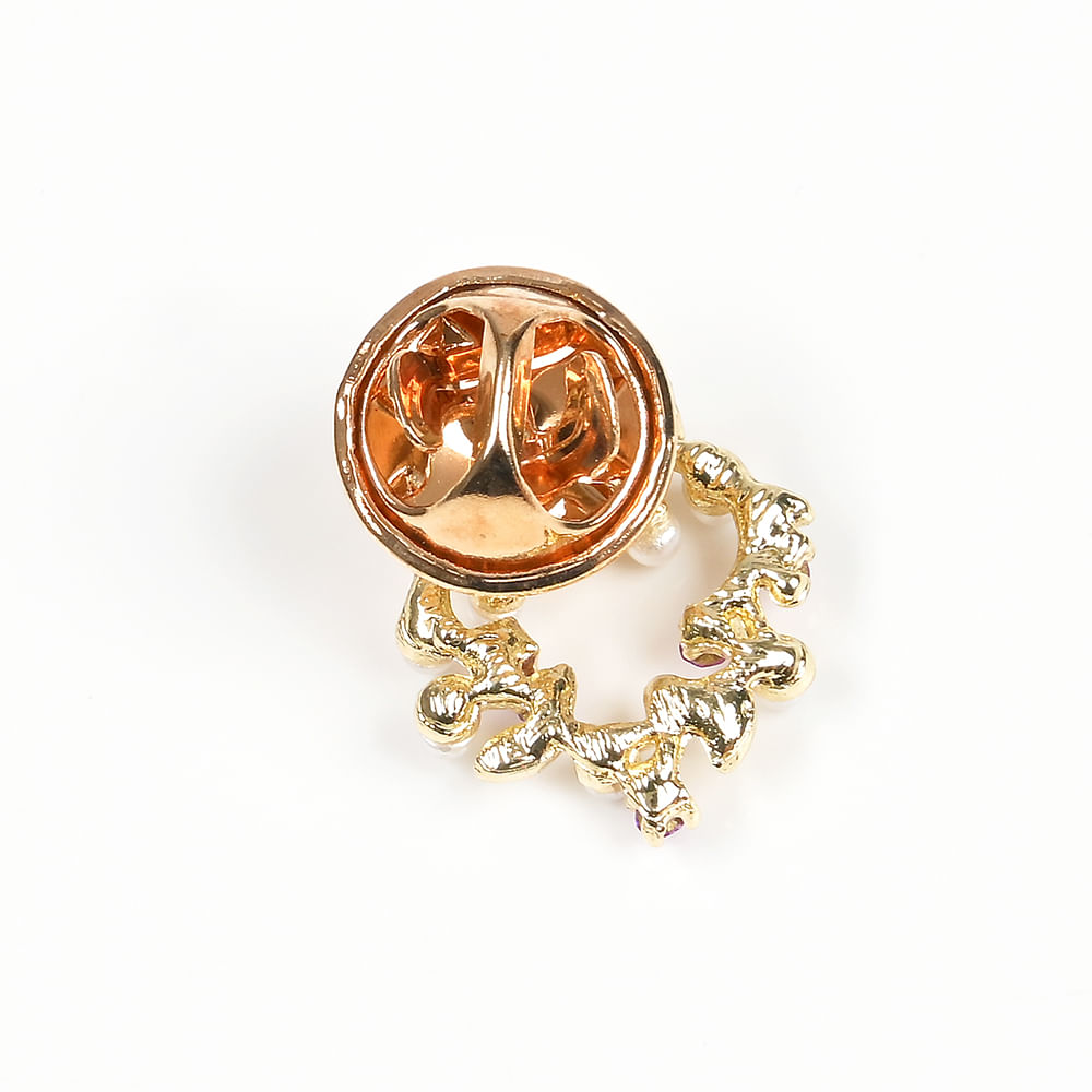 Brosa martisor coronita cu perle - 3 | YEO