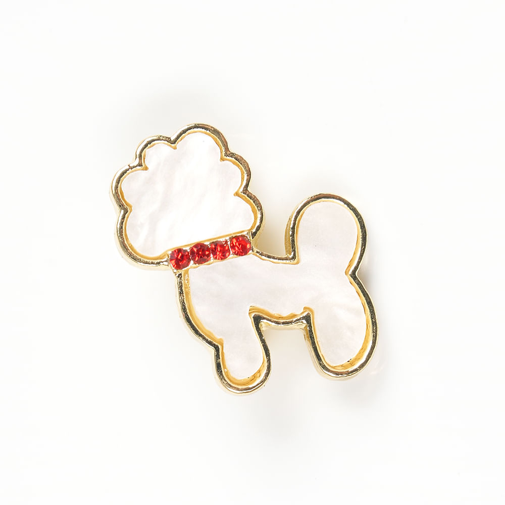 Brosa martisor catelus alb - 2 | YEO