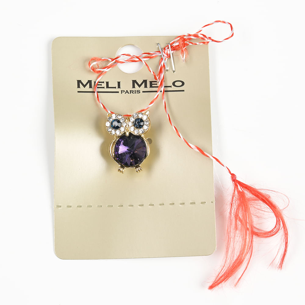 Brosa martisor bufnita cu piatra mov - 1 | YEO