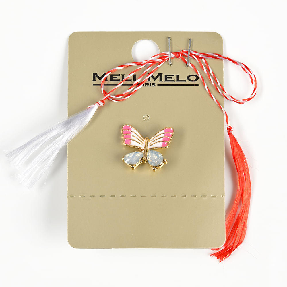 Brosa martisor fluture cu aripi multicolore - 1 | YEO