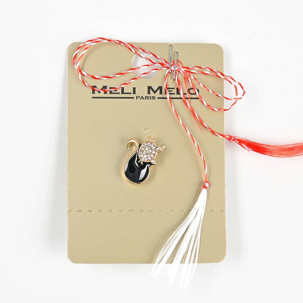 Brosa martisor pisica cu pietre acrilice - 1 | YEO