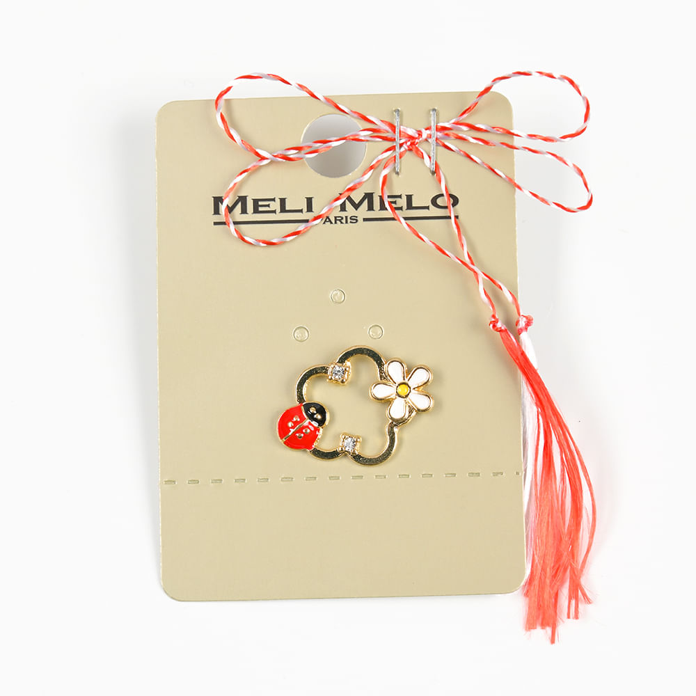 Brosa martisor aurie cu buburuza - 1 | YEO