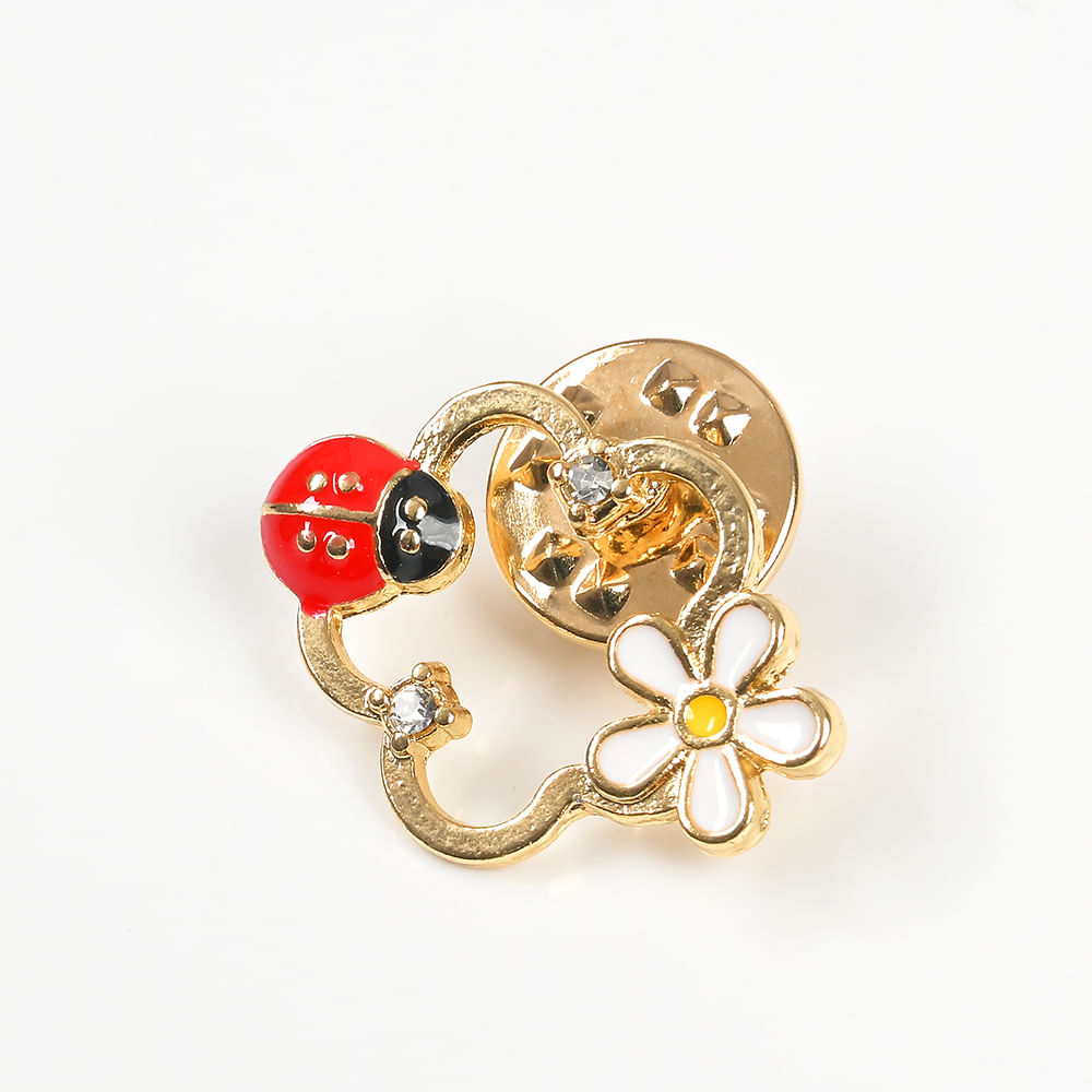 Brosa martisor aurie cu buburuza - 2 | YEO