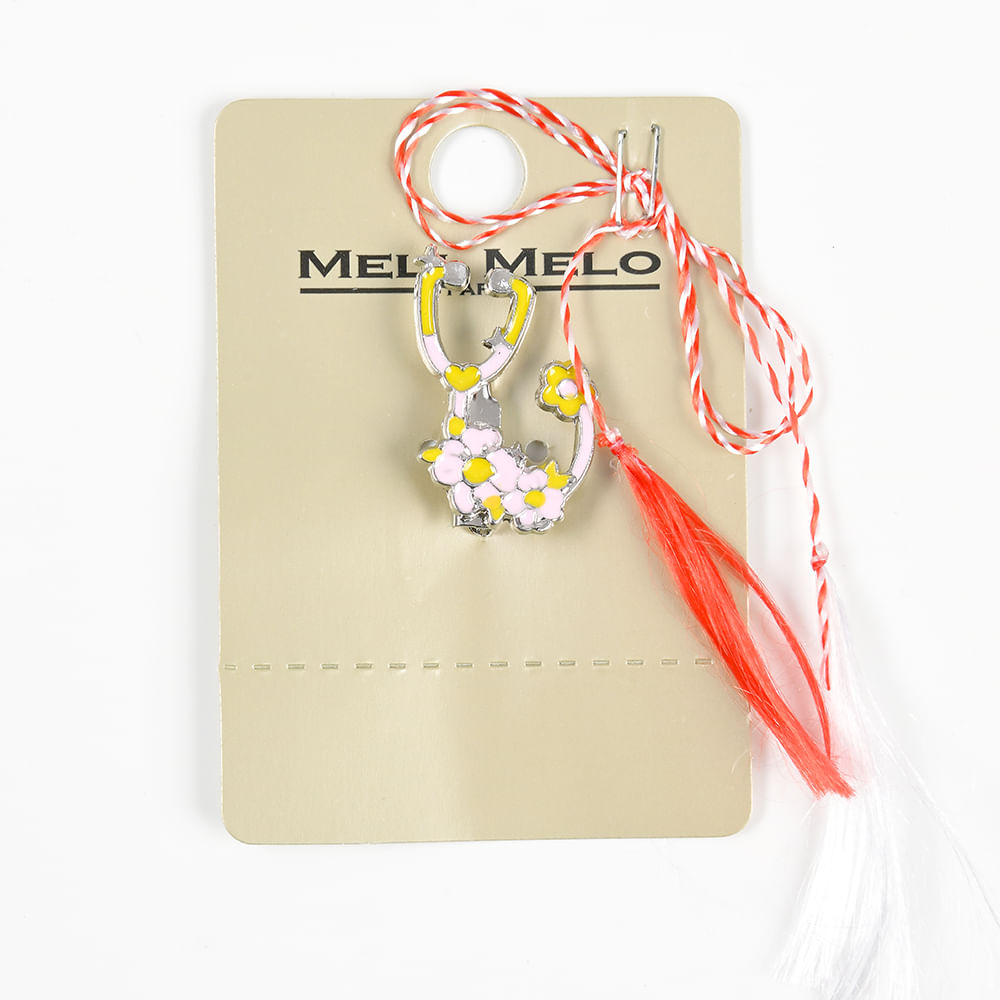 Brosa martisor stetoscop cu flori - 1 | YEO
