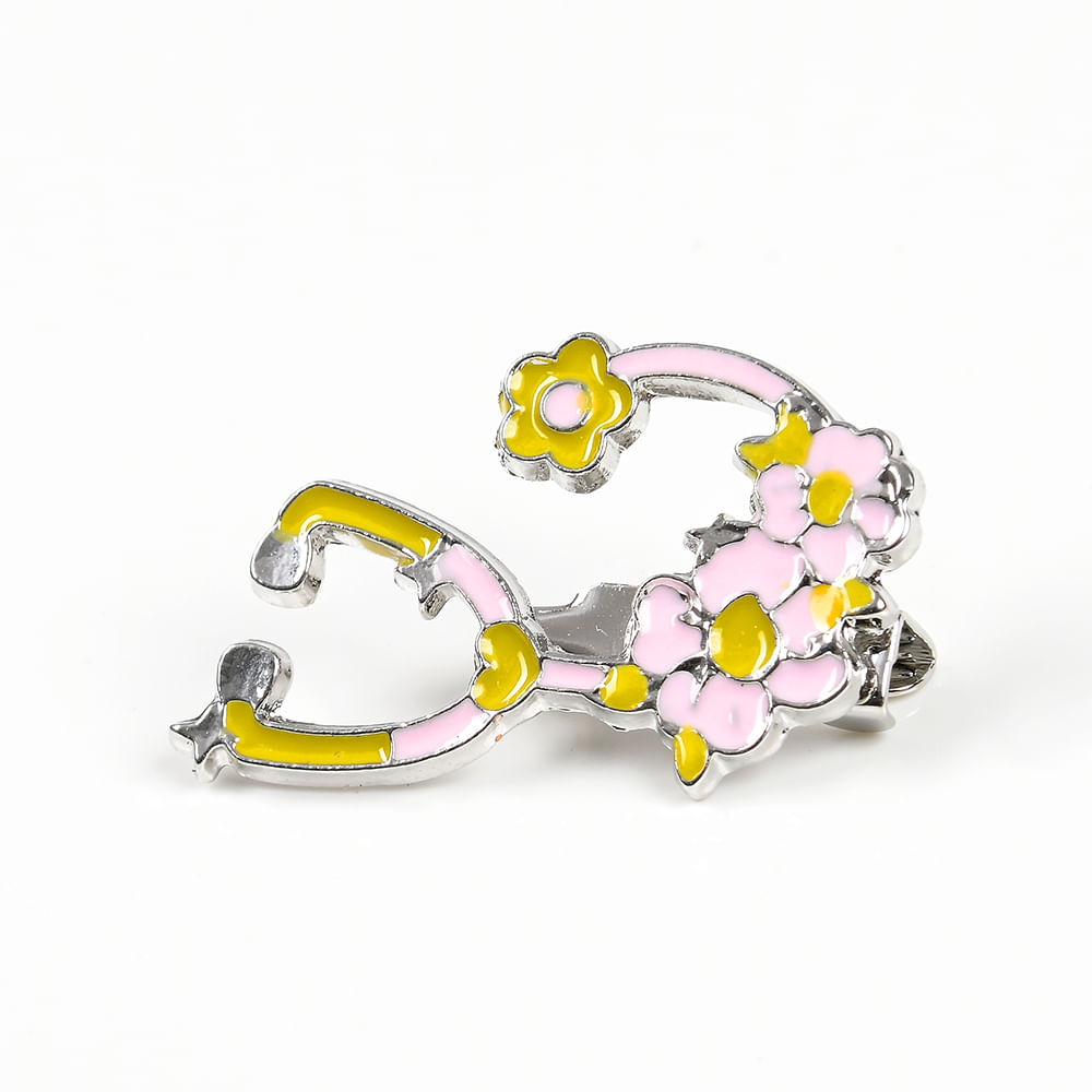 Brosa martisor stetoscop cu flori - 3 | YEO