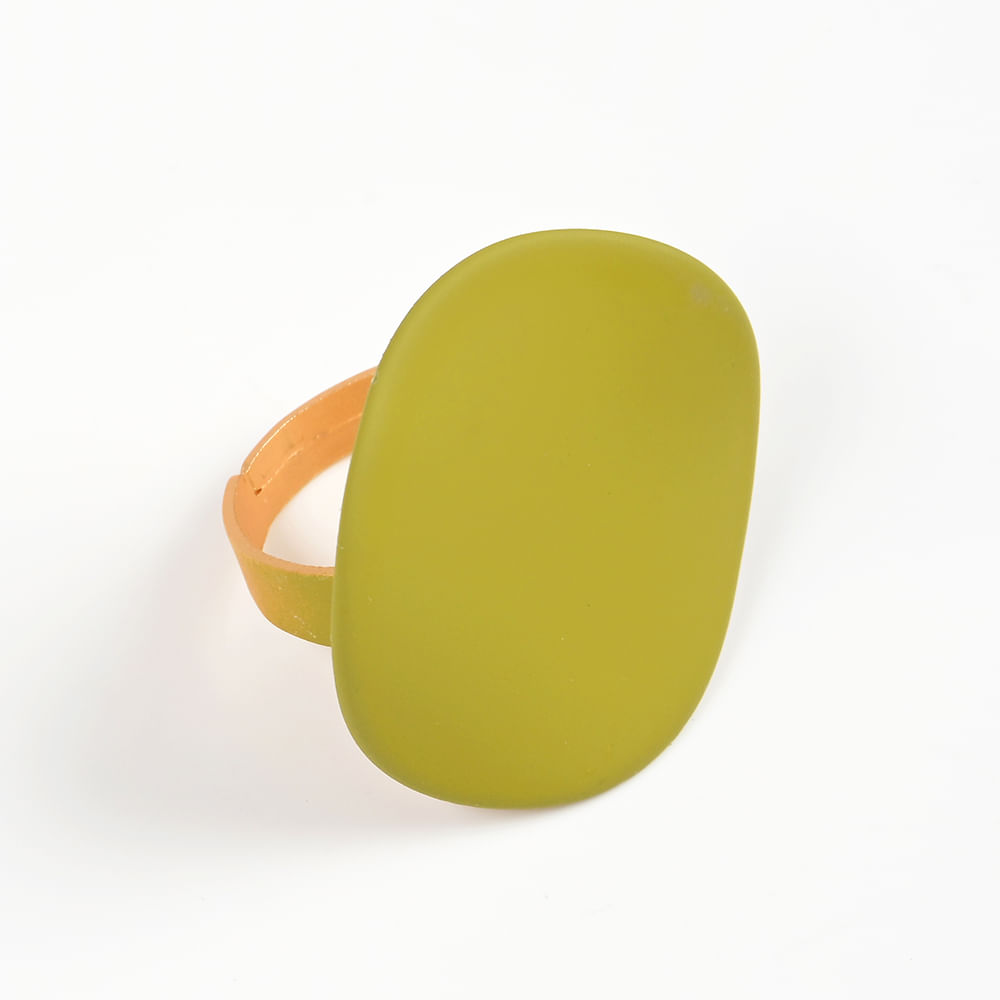 Inel cu disc metalic kaki - 1 | YEO