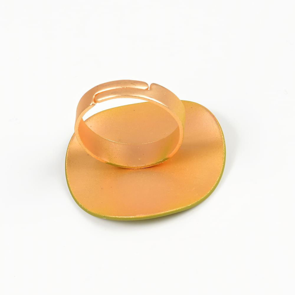 Inel cu disc metalic kaki - 2 | YEO