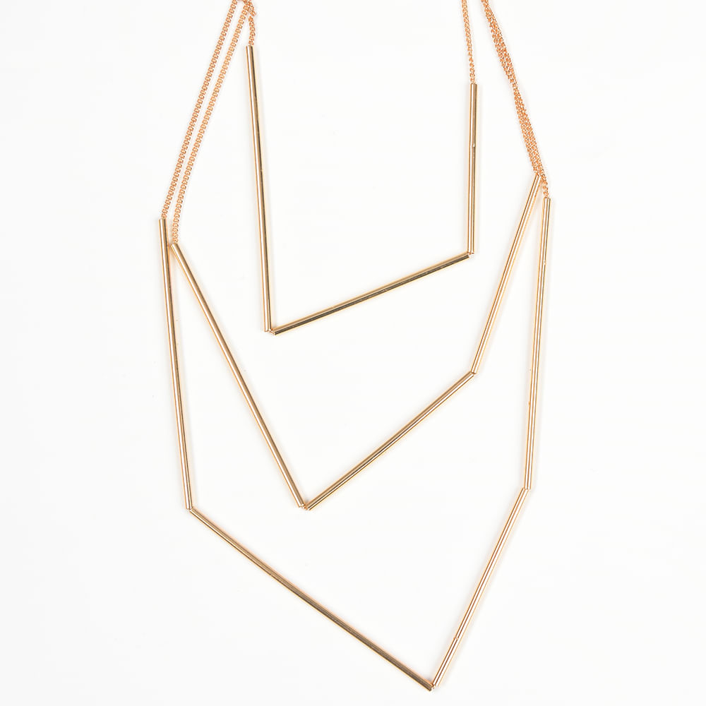 Colier auriu cu lanturi multiple - 1 | YEO