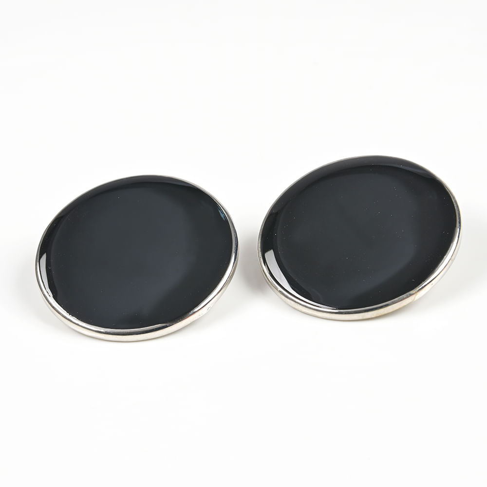 Cercei metalici negri cu clips - 2 | YEO