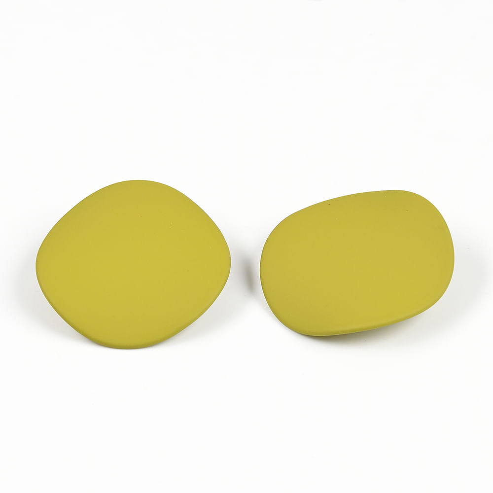 Cercei rotunzi kaki cu clips - 1 | YEO