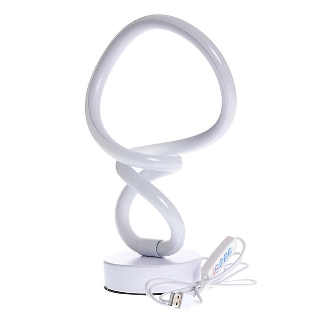 Lampa ambientala cu lumina LED si design artistic fluid