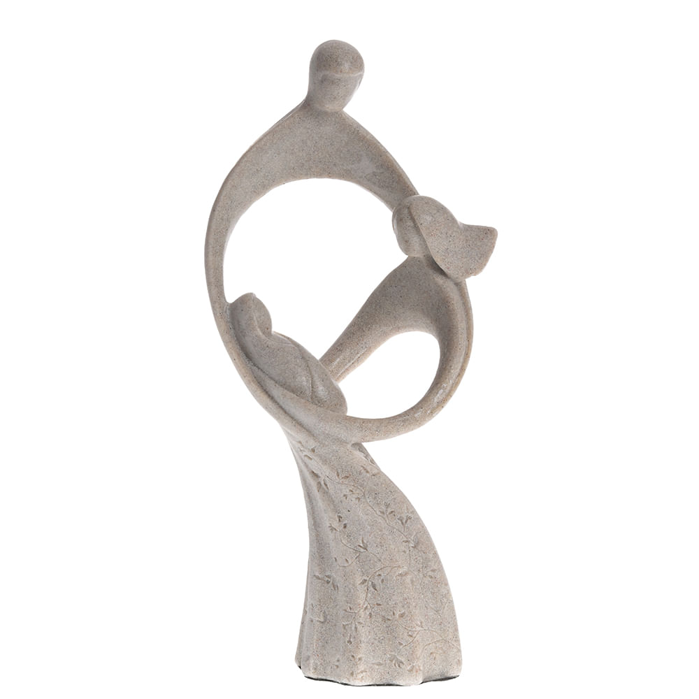 Statueta gri familie 30 cm