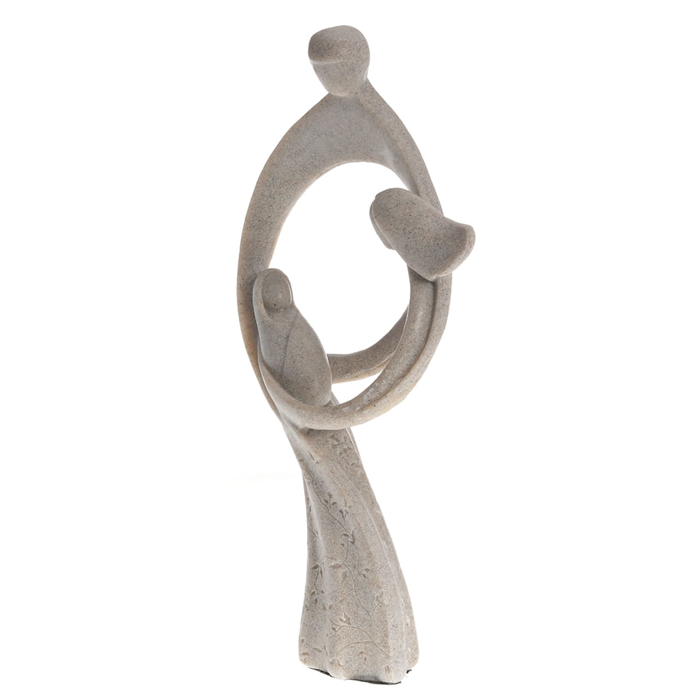 Statueta gri familie 30 cm - 1 | YEO