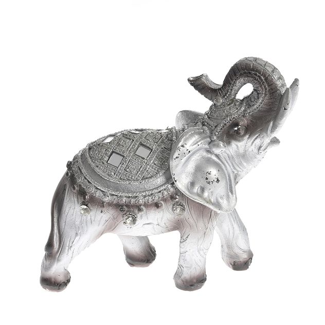 Statueta elefant argintiu 13 cm