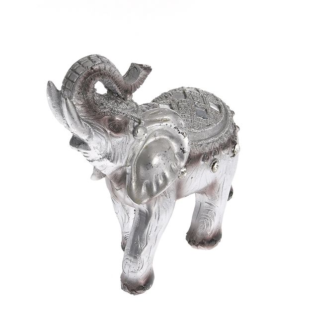 Statueta elefant argintiu 13 cm
