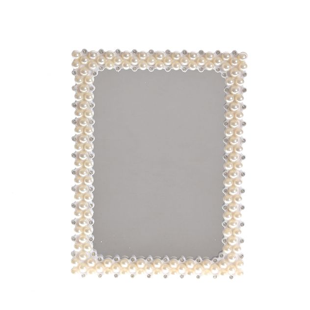 Rama foto rafinata cu insertii de perle si strasuri