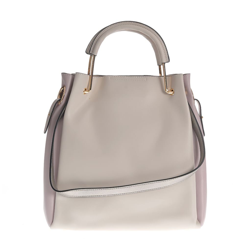 Geanta shopper bicolora din piele ecologica - 3 | YEO