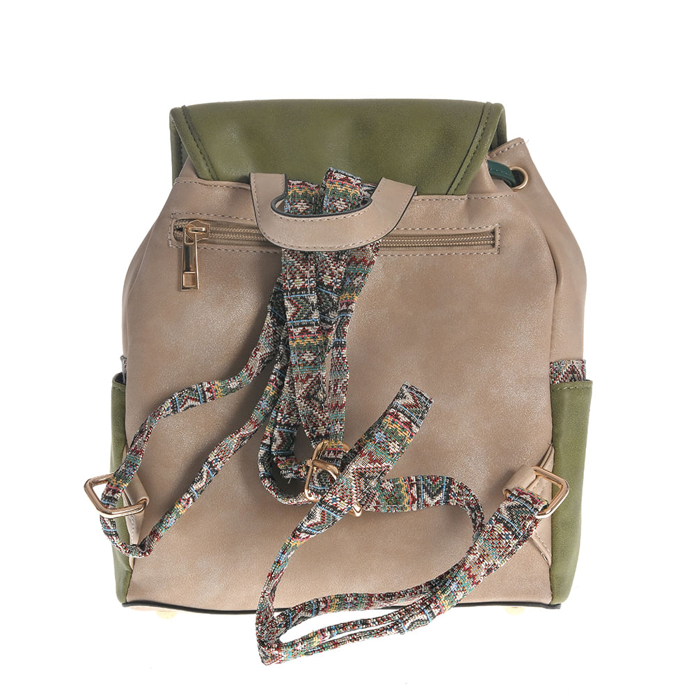 Rucsac verde cu snur - 2 | YEO