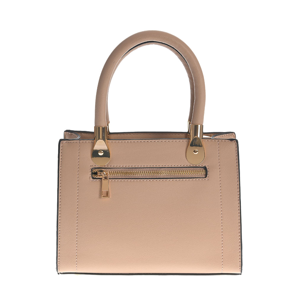 Geanta crossbody bej cu detalii aurii - 3 | YEO