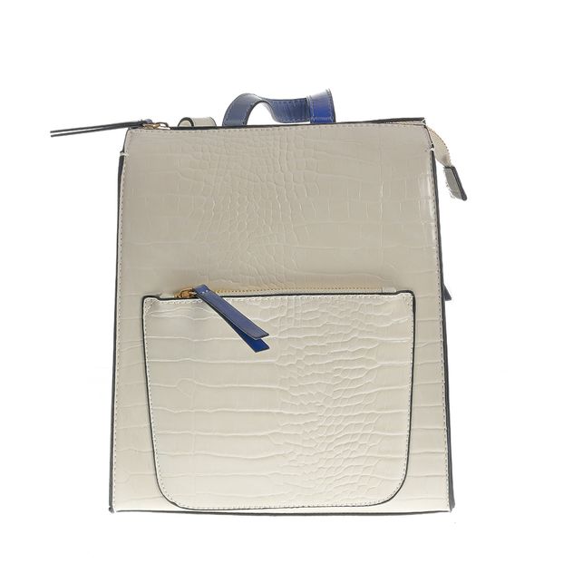 Rucsac crem cu model animal print