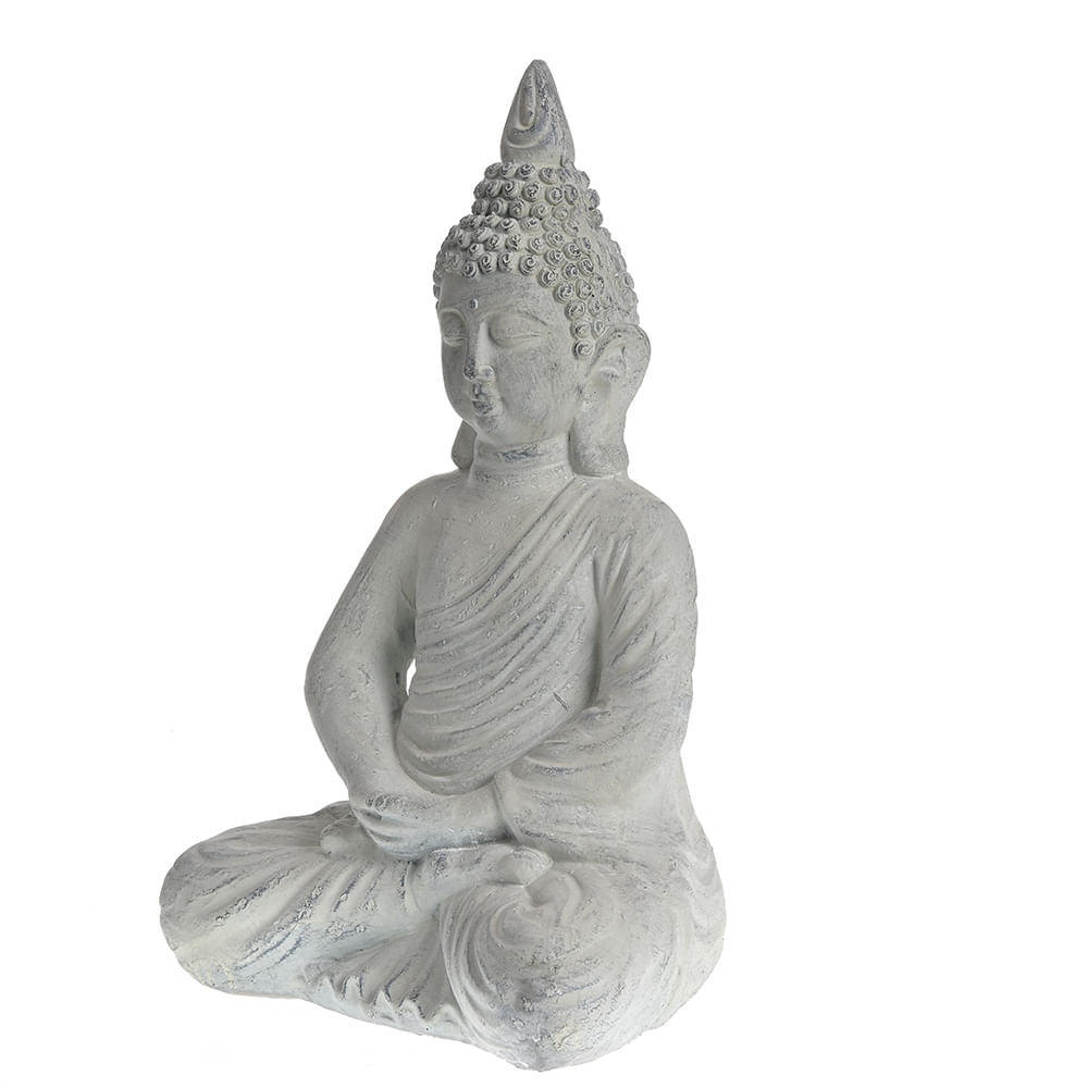 Decoratiune Buddha gri antichizat 60 cm - 2 | YEO
