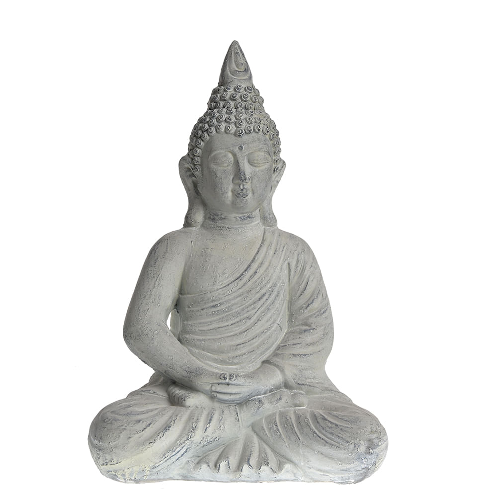 Decoratiune Buddha gri antichizat 60 cm - 3 | YEO