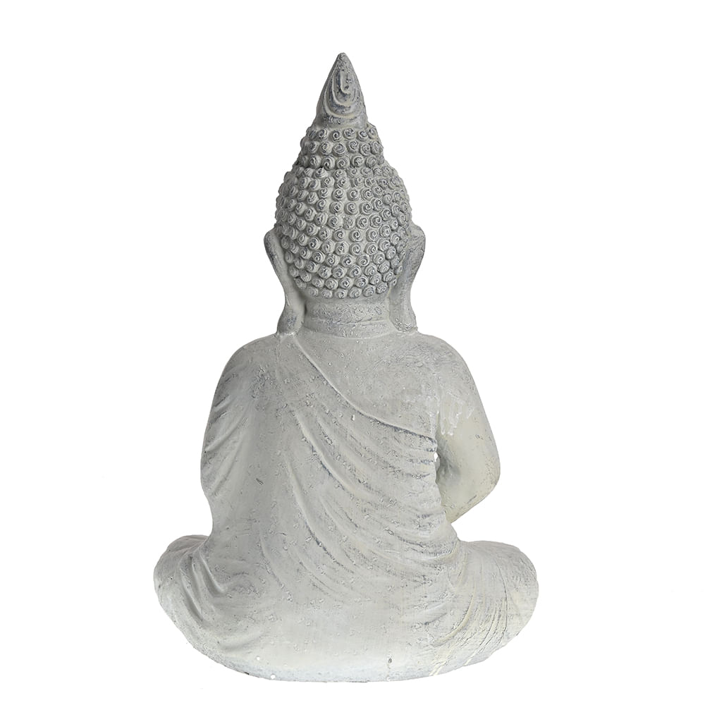 Decoratiune Buddha gri antichizat 60 cm - 4 | YEO