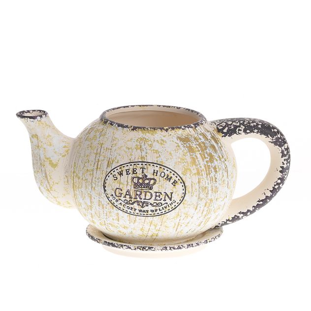Ghiveci forma ibric ceramica vintage „Sweet Home Garden”