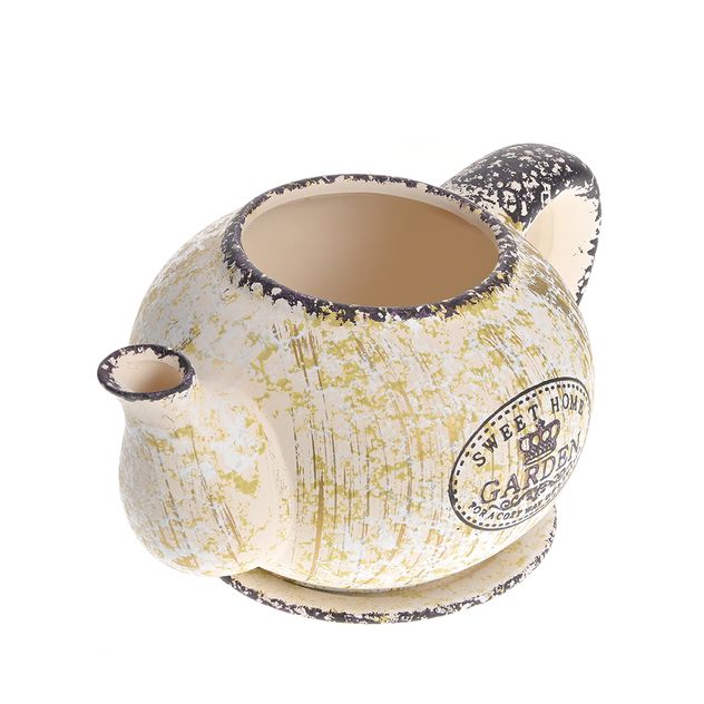 Ghiveci forma ibric ceramica vintage „Sweet Home Garden”