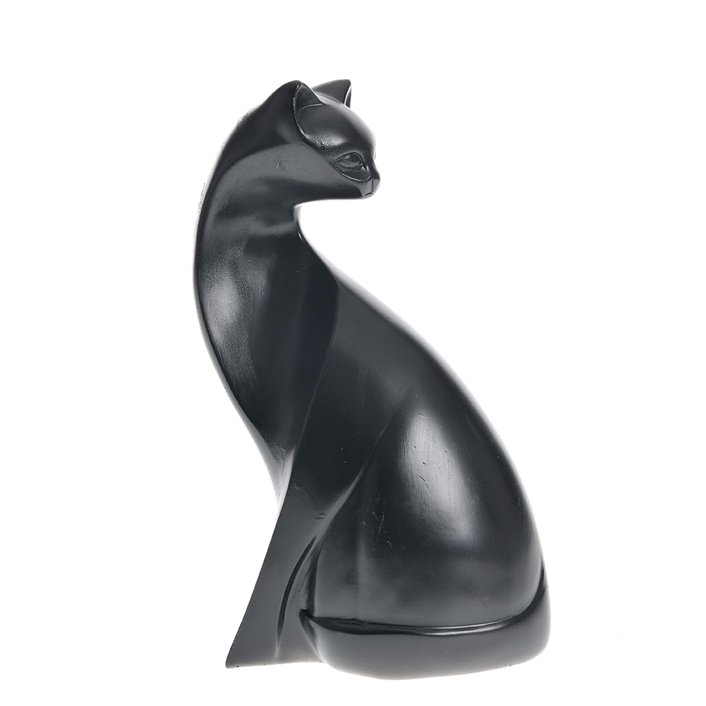 Statueta pisica neagra 18 cm