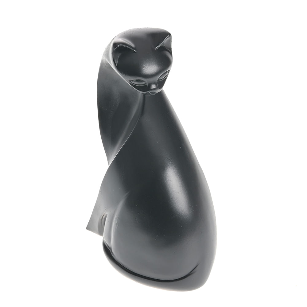 Statueta pisica neagra 18 cm - 1 | YEO