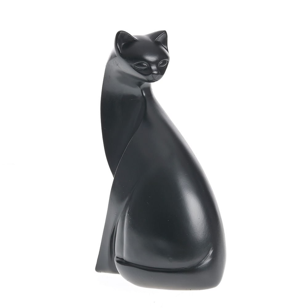 Statueta pisica neagra 18 cm - 2 | YEO