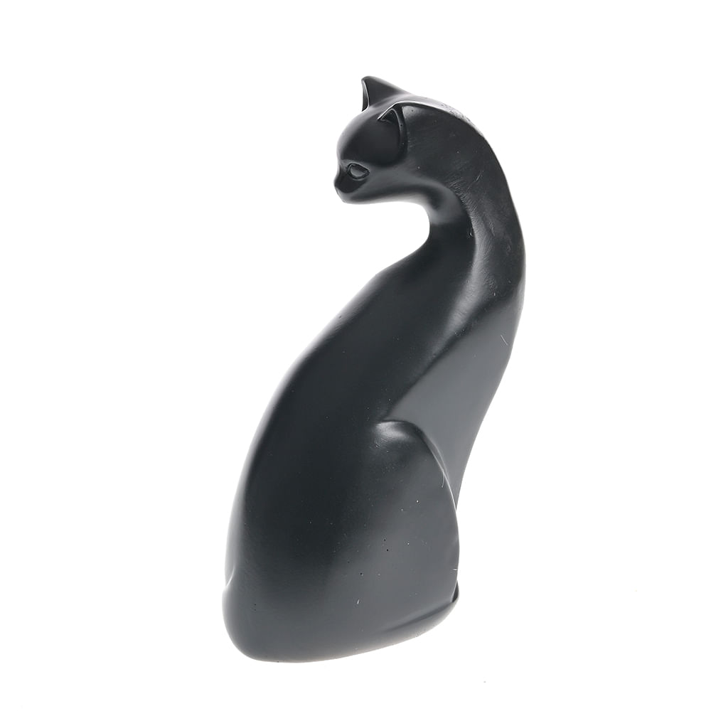 Statueta pisica neagra 18 cm - 3 | YEO