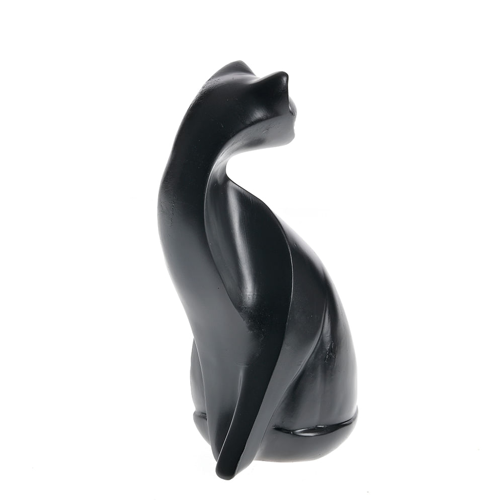 Statueta pisica neagra 18 cm - 4 | YEO