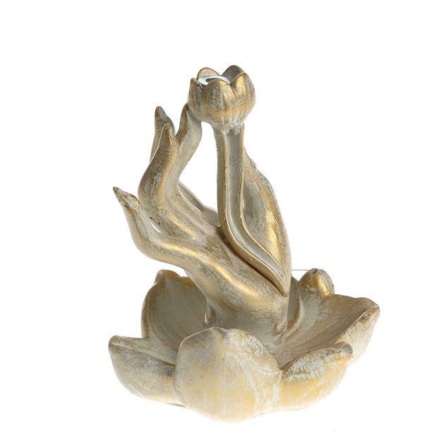 Suport pentru conuri parfumate cu design floral sculptat
