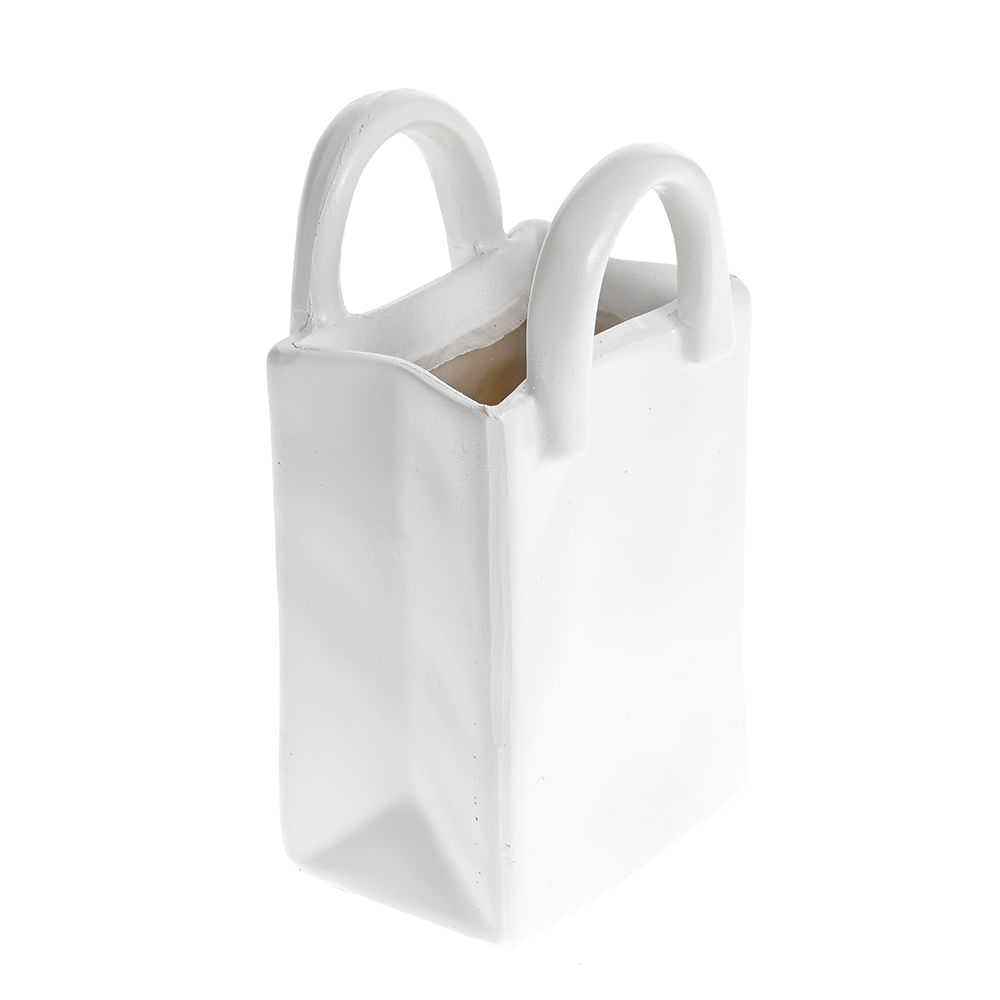 Vaza alba forma poseta 14 cm - 1 | YEO