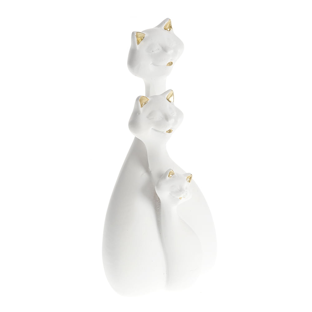 Statueta alba pisici 12 cm - 1 | YEO