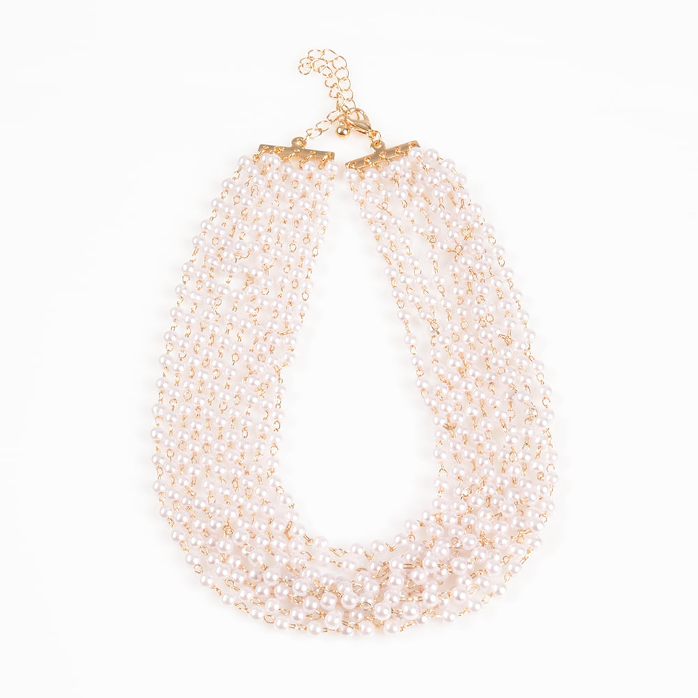 Colier cu multiple siraguri de perle mici - 2 | YEO